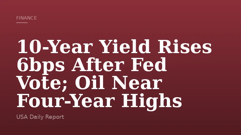 10-Year Yield Rises 6bps After Fed Vote; Oil Near Four-Year Highs