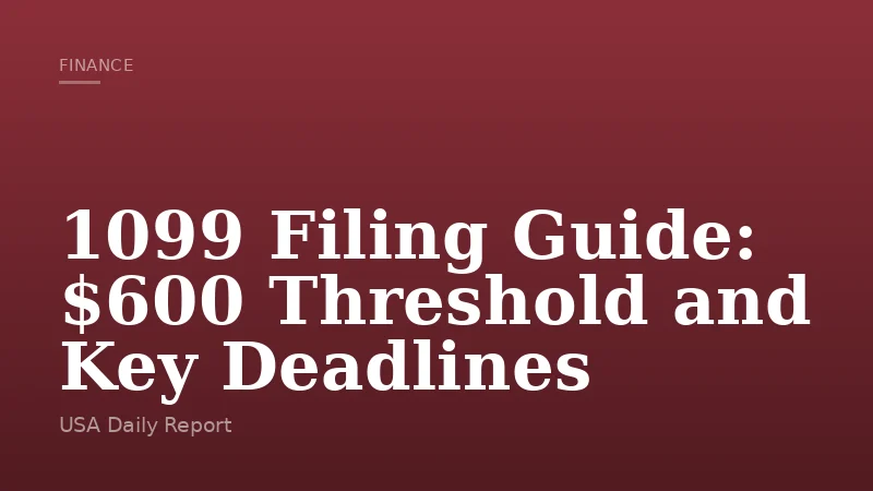 1099 Filing Guide: $600 Threshold and Key Deadlines