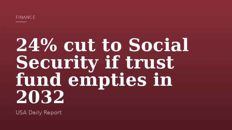 24% cut to Social Security if trust fund empties in 2032