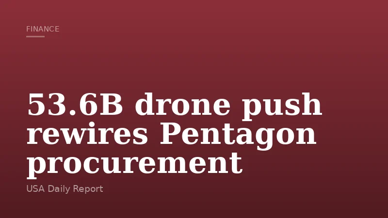 53.6B drone push rewires Pentagon procurement
