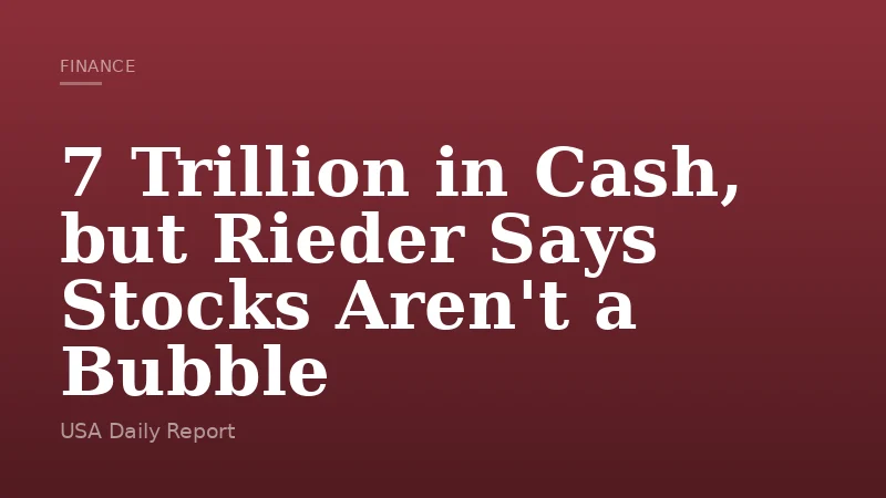 7 Trillion in Cash, but Rieder Says Stocks Aren't a Bubble