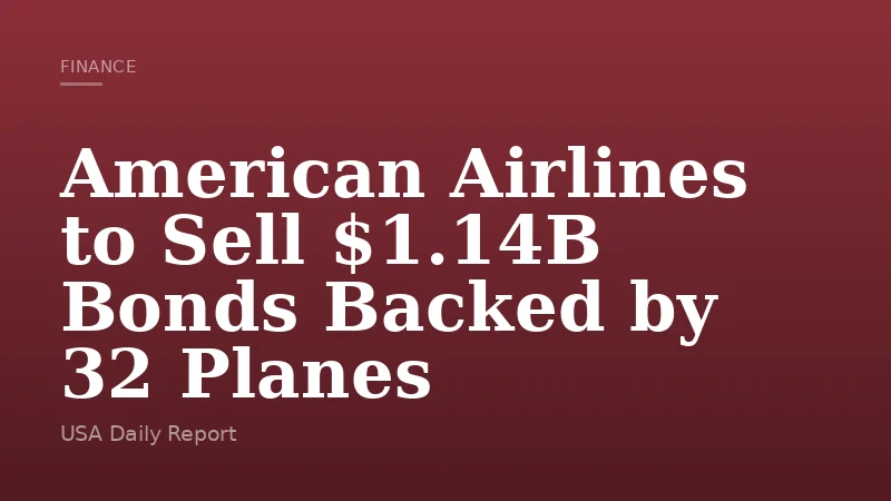 American Airlines to Sell $1.14B Bonds Backed by 32 Planes