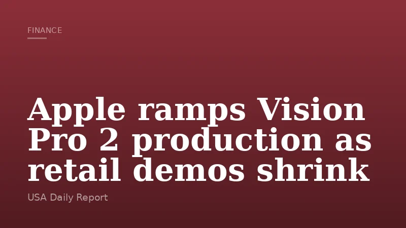 Apple ramps Vision Pro 2 production as retail demos shrink
