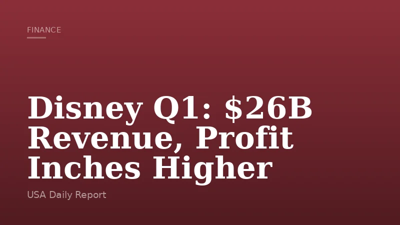 Disney Q1: $26B Revenue, Profit Inches Higher