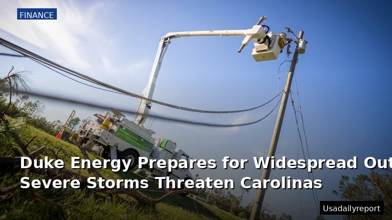 Duke Energy Prepares for Widespread Outages as Severe Storms Threaten Carolinas