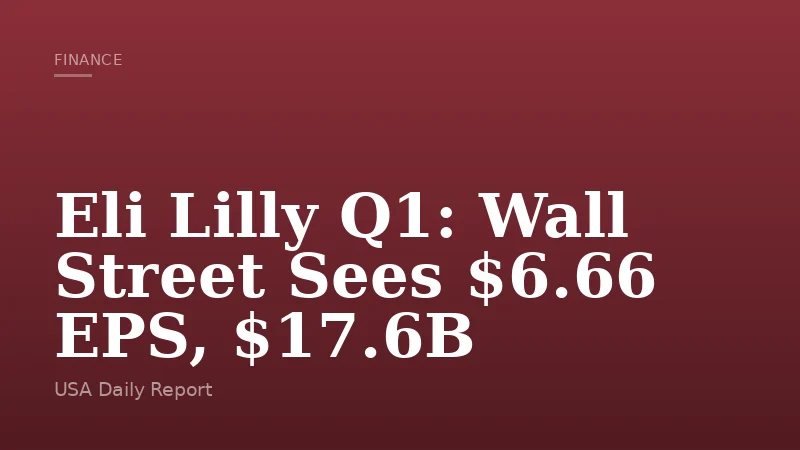 Eli Lilly Q1: Wall Street Sees $6.66 EPS, $17.6B