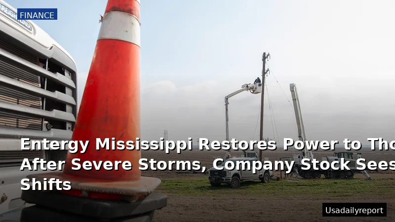 Entergy Mississippi Restores Power to Thousands After Severe Storms, Company Stock Sees Investor Shifts