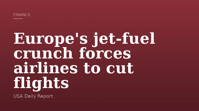 Europe's jet-fuel crunch forces airlines to cut flights