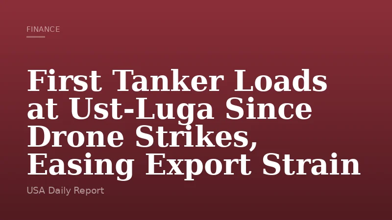 First Tanker Loads at Ust-Luga Since Drone Strikes, Easing Export Strain