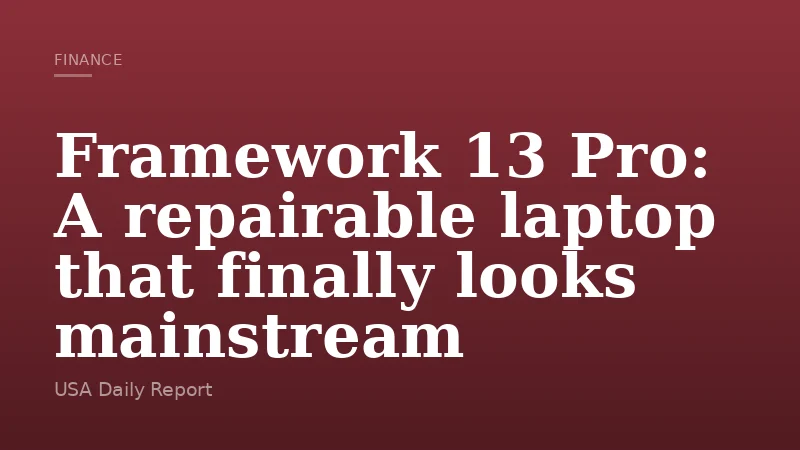 Framework 13 Pro: A repairable laptop that finally looks mainstream