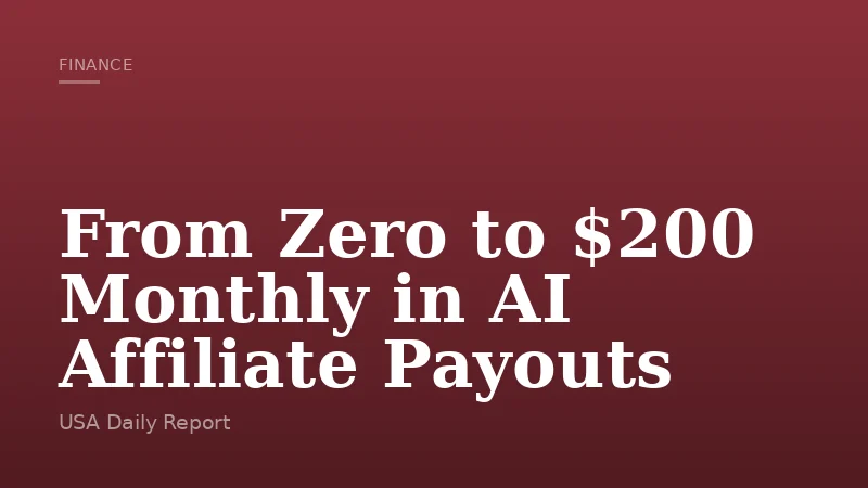 From Zero to $200 Monthly in AI Affiliate Payouts