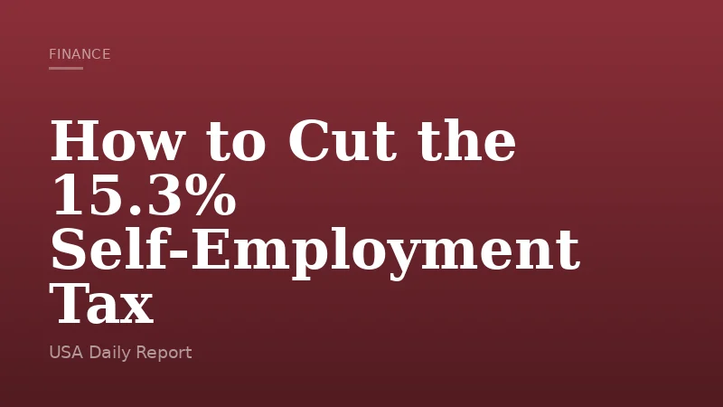 How to Cut the 15.3% Self-Employment Tax
