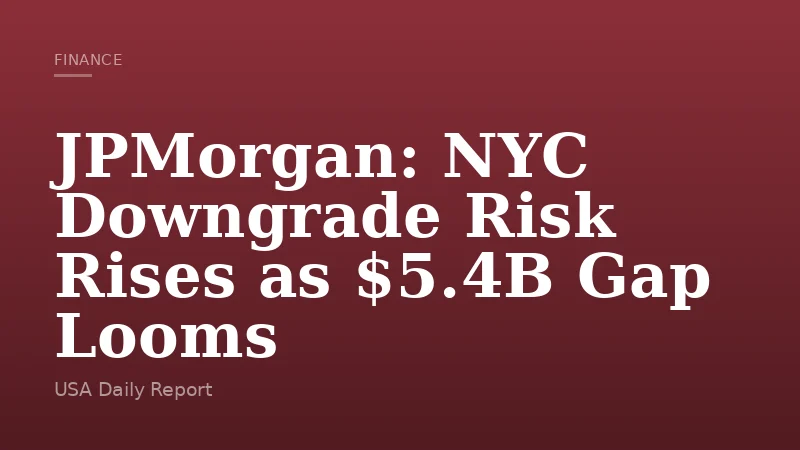 JPMorgan: NYC Downgrade Risk Rises as $5.4B Gap Looms
