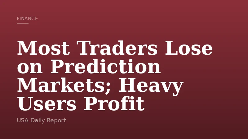 Most Traders Lose on Prediction Markets; Heavy Users Profit