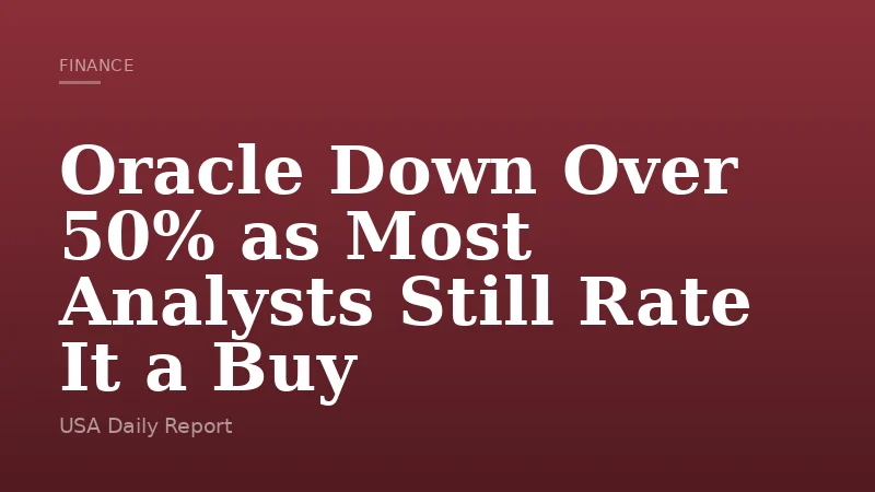 Oracle Down Over 50% as Most Analysts Still Rate It a Buy