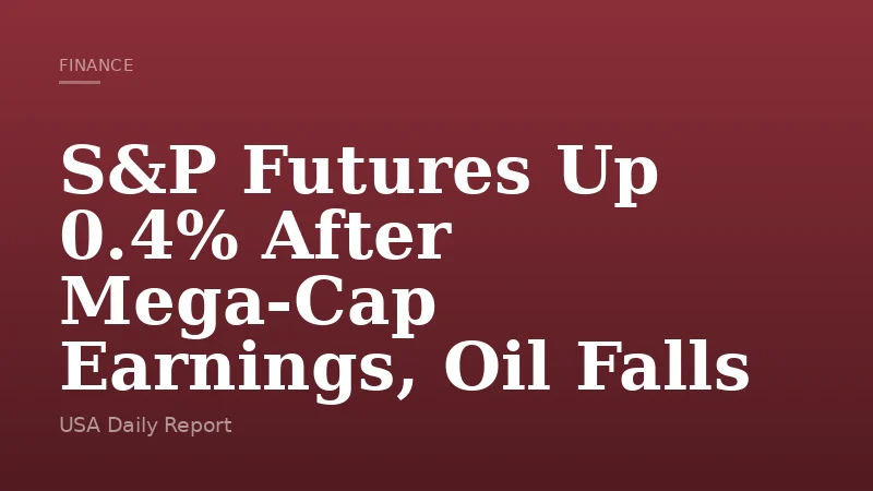 S&P Futures Up 0.4% After Mega-Cap Earnings, Oil Falls