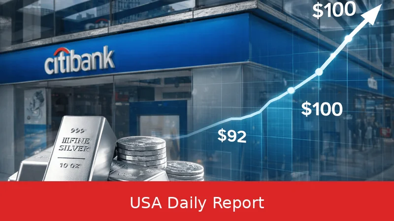 Silver Surges Past $90, Citi Eyes $100 as Global Risks Mount