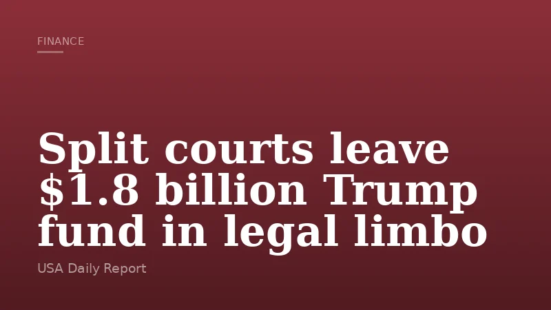 Split courts leave $1.8 billion Trump fund in legal limbo