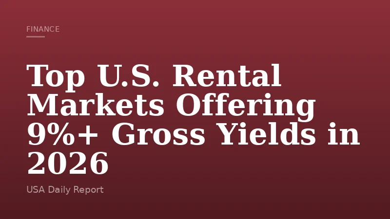 Top U.S. Rental Markets Offering 9%+ Gross Yields in 2026