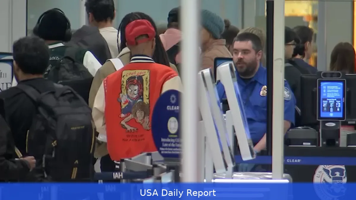 TSA Lines Stretch On Amid Shutdown, Leaving Travelers Stuck in Hours-Long Queues