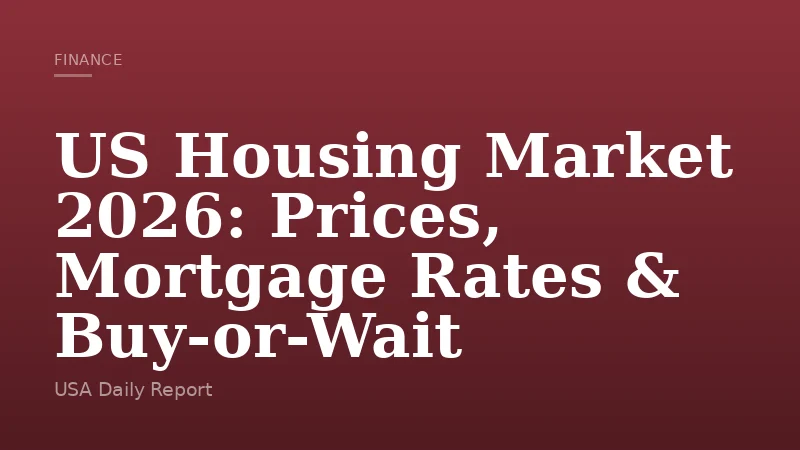 US Housing Market 2026: Prices, Mortgage Rates & Buy-or-Wait