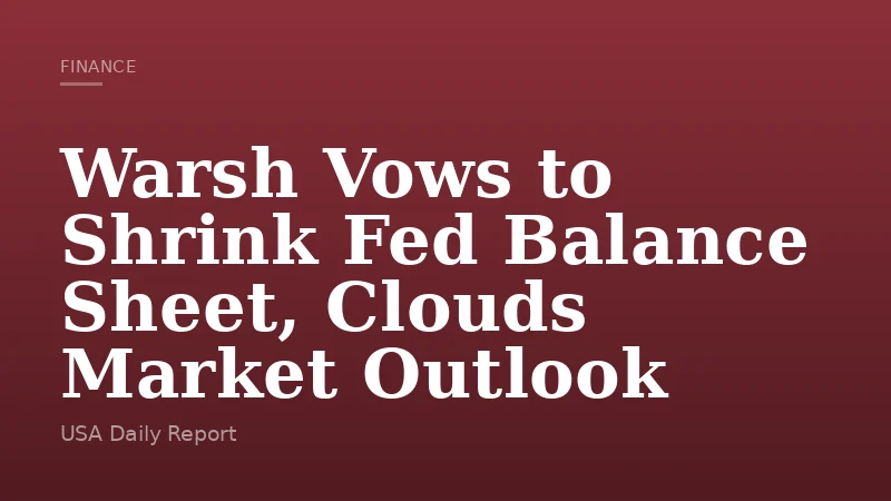 Warsh Vows to Shrink Fed Balance Sheet, Clouds Market Outlook