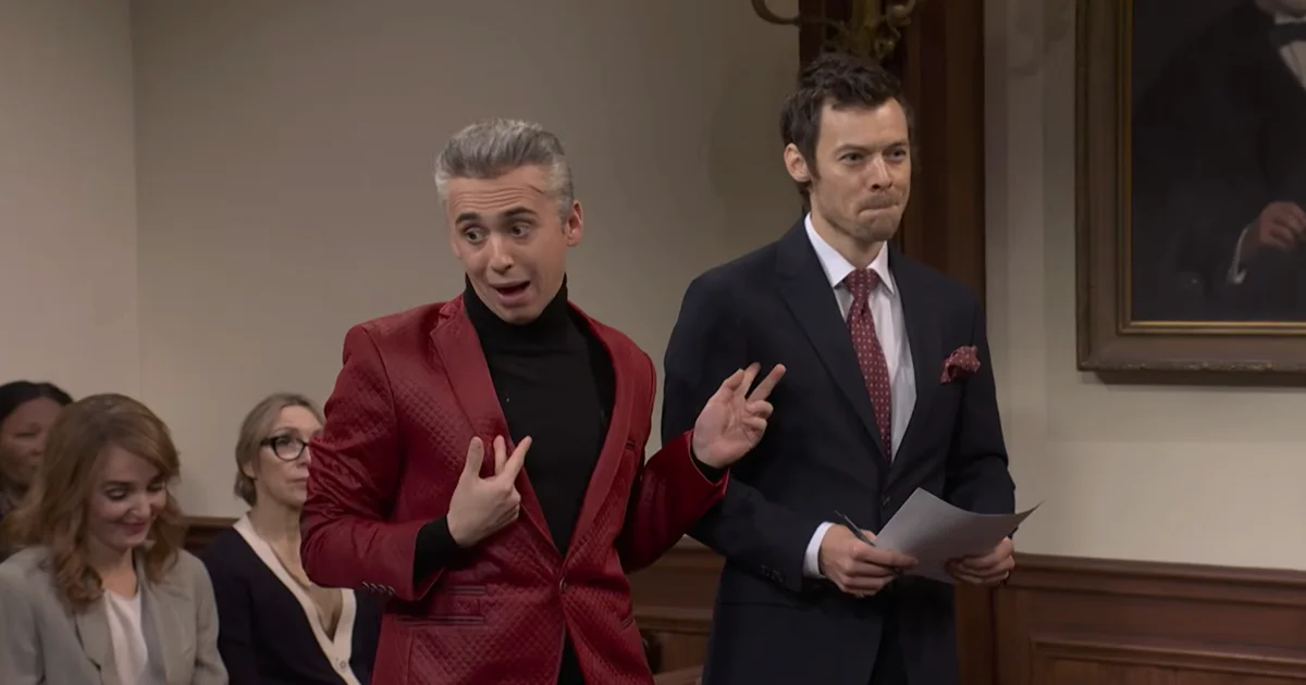 Harry Styles Channels Sebastian Maniscalco in Viral SNL Sketch