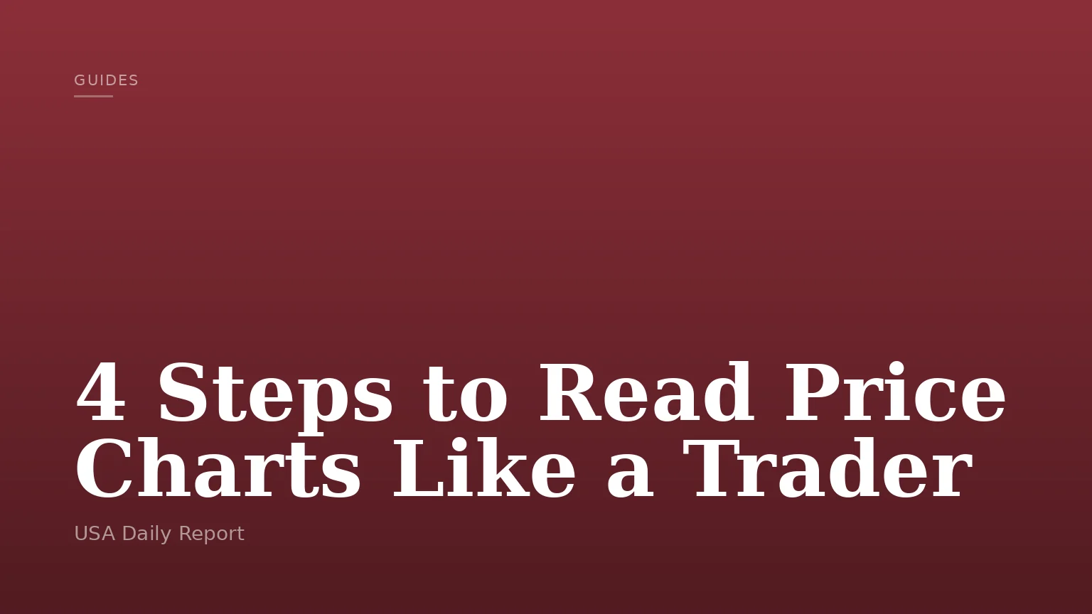 4 Steps to Read Price Charts Like a Trader