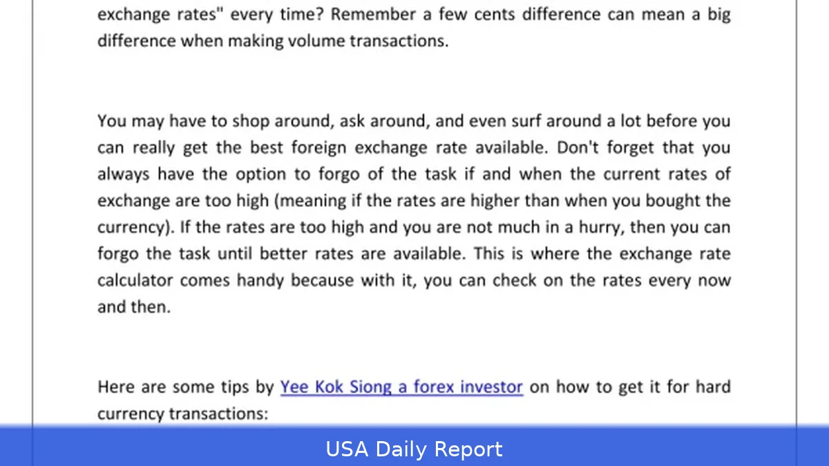 Best Foreign Exchange Rates US 2026 — Where to Get the Best Deal