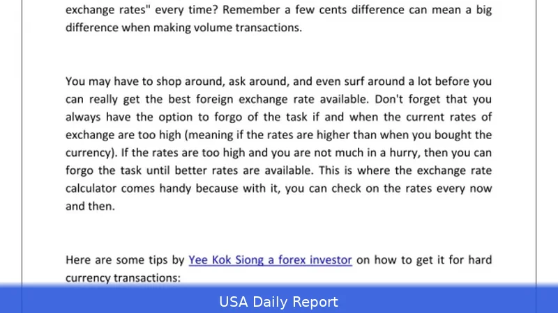 Best Foreign Exchange Rates US 2026 — Where to Get the Best Deal