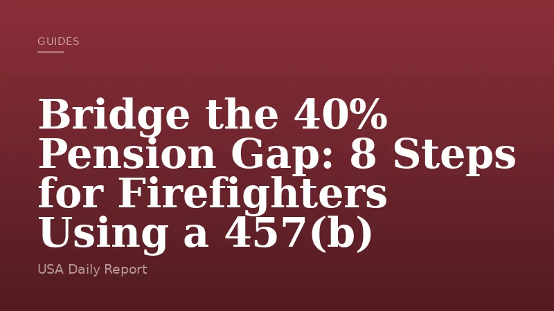 Bridge the 40% Pension Gap: 8 Steps for Firefighters Using a 457(b)