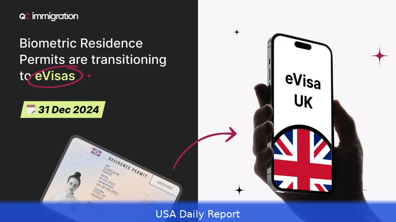 US Biometric Residence Permit BRP to eVisa Transition Starting in 2026