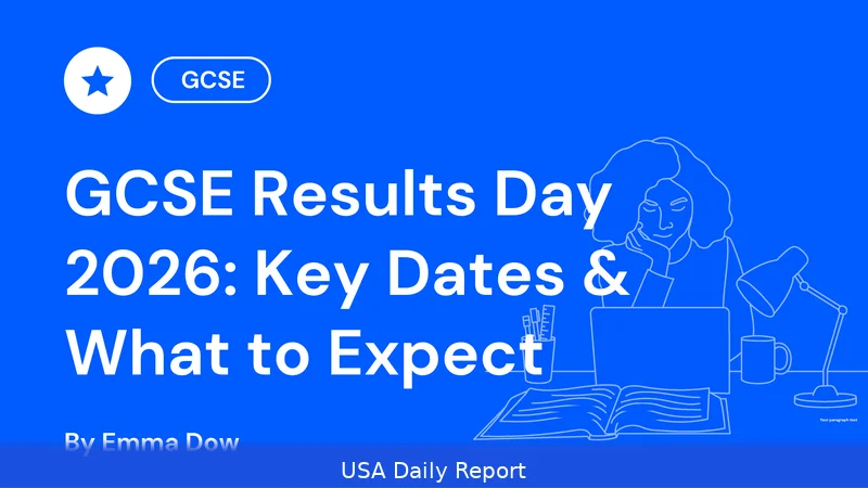 US GCSE and A-Level Results Days 2026 — Dates and What to Expect