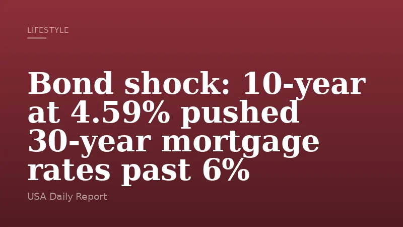 Bond shock: 10-year at 4.59% pushed 30-year mortgage rates past 6%