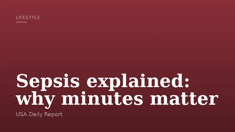 Sepsis explained: why minutes matter