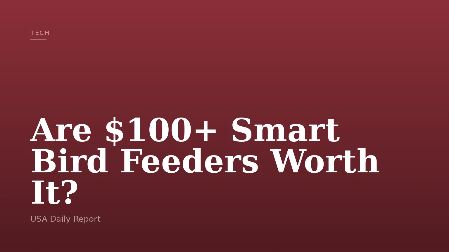 Are $100+ Smart Bird Feeders Worth It?
