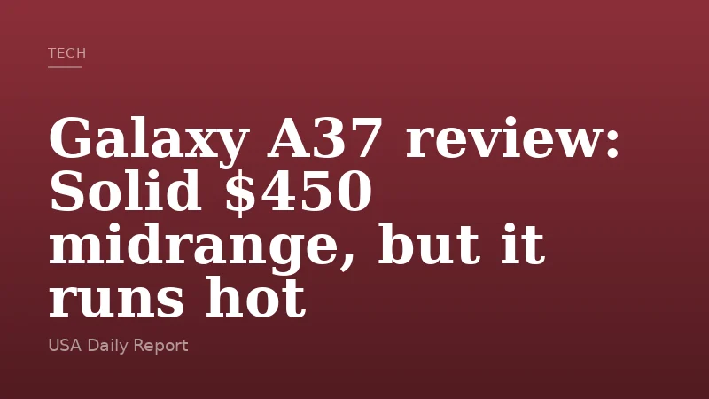 Galaxy A37 review: Solid $450 midrange, but it runs hot