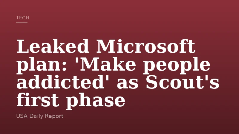 Leaked Microsoft plan: 'Make people addicted' as Scout's first phase