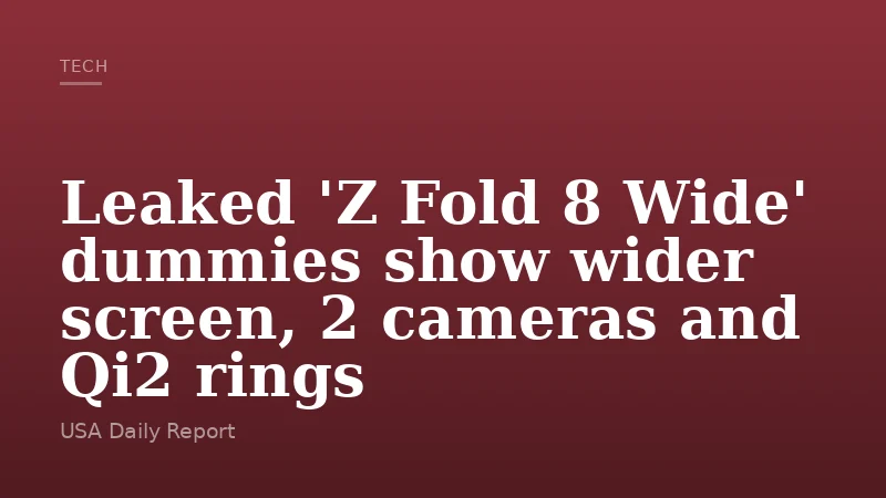 Leaked 'Z Fold 8 Wide' dummies show wider screen, 2 cameras and Qi2 rings