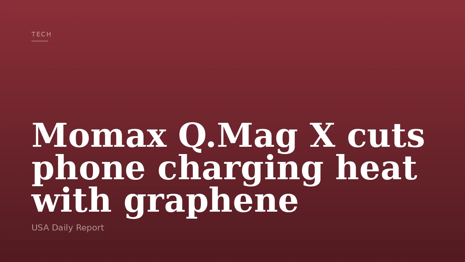 Momax Q.Mag X cuts phone charging heat with graphene