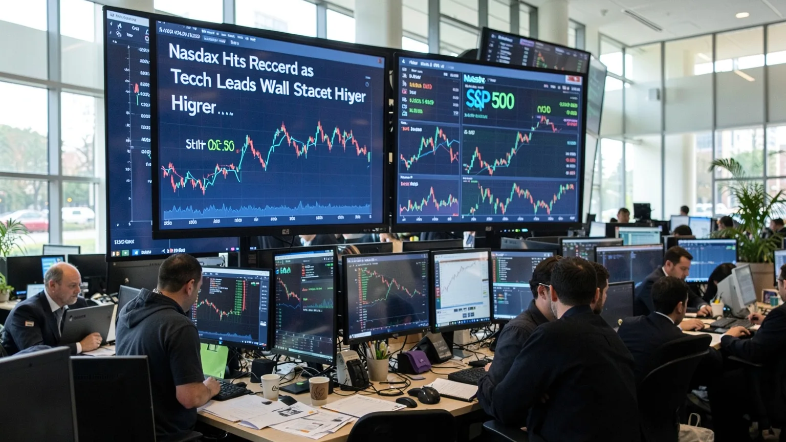 Nasdaq Hits Record as Tech Leads Wall Street Higher