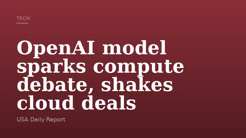 OpenAI model sparks compute debate, shakes cloud deals