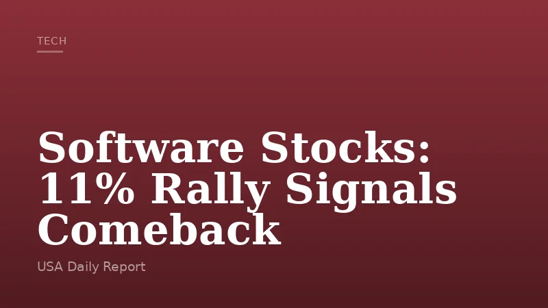 Software Stocks: 11% Rally Signals Comeback