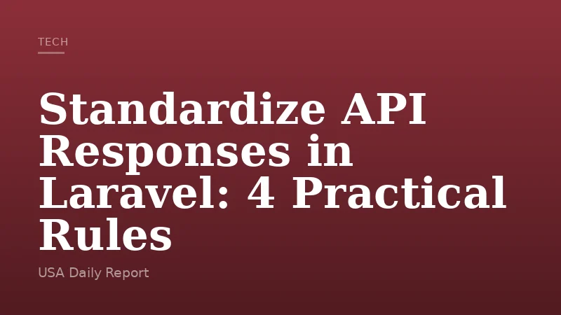 Standardize API Responses in Laravel: 4 Practical Rules
