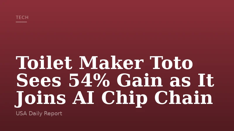 Toilet Maker Toto Sees 54% Gain as It Joins AI Chip Chain