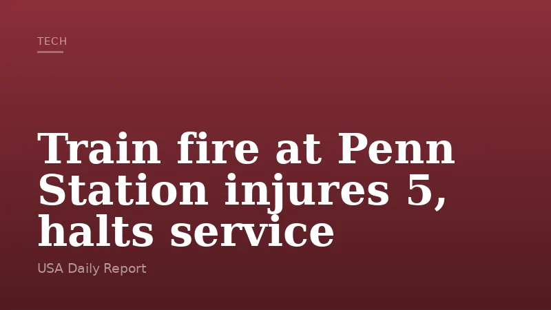 Train fire at Penn Station injures 5, halts service