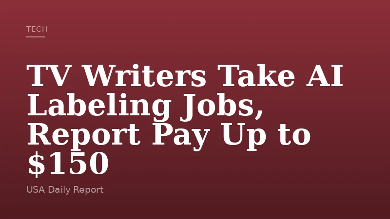 TV Writers Take AI Labeling Jobs, Report Pay Up to $150