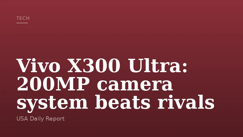 Vivo X300 Ultra: 200MP camera system beats rivals
