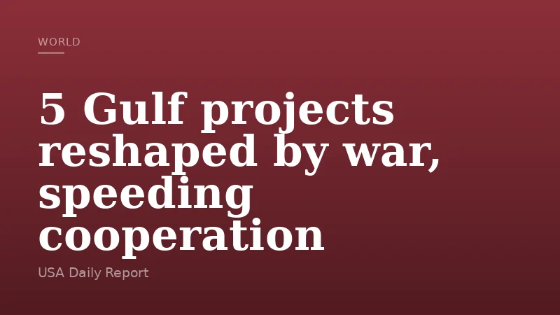 5 Gulf projects reshaped by war, speeding cooperation
