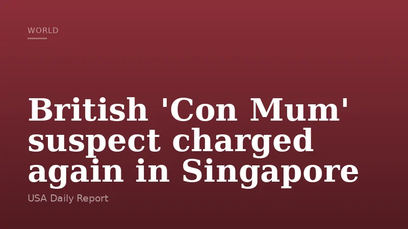 British 'Con Mum' suspect charged again in Singapore
